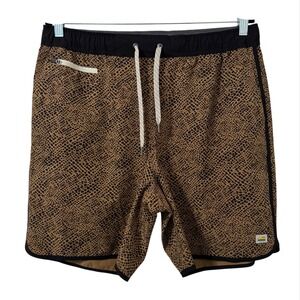 Vuori Mens Banks 7" Swim Short‎ Size XL Brown Camel Lumen Athletic Outdoor Vacay